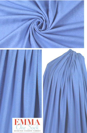 hemp/organic cotton jersey - french blue .75 yds