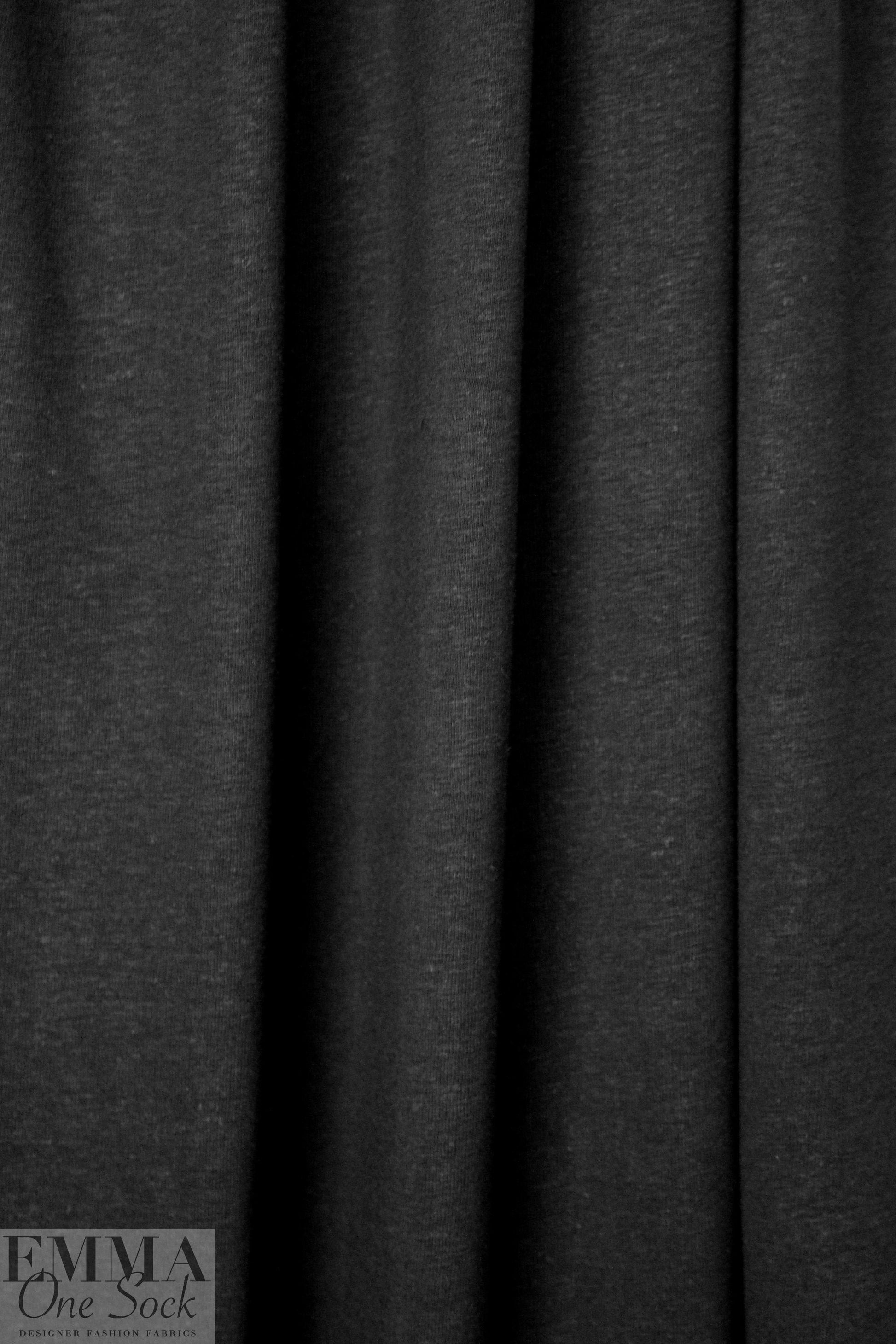 hemp/organic cotton jersey - black 1.25 yds