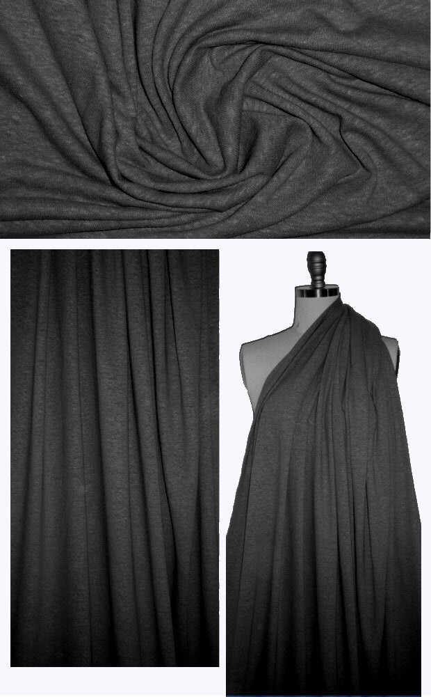 hemp/organic cotton jersey - black .75 yds
