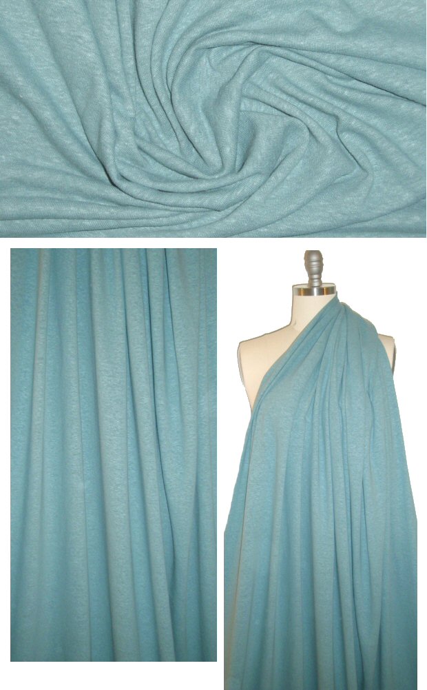 hemp/organic cotton jersey - dusty teal 1.875 yds