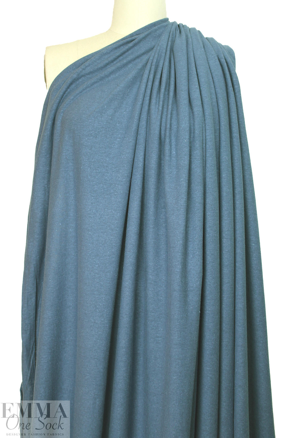 hemp/organic cotton jersey - denim blue .875 yds
