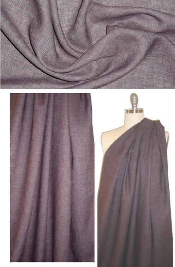 hemp/recyled poly 'tweedy' woven - mulberry