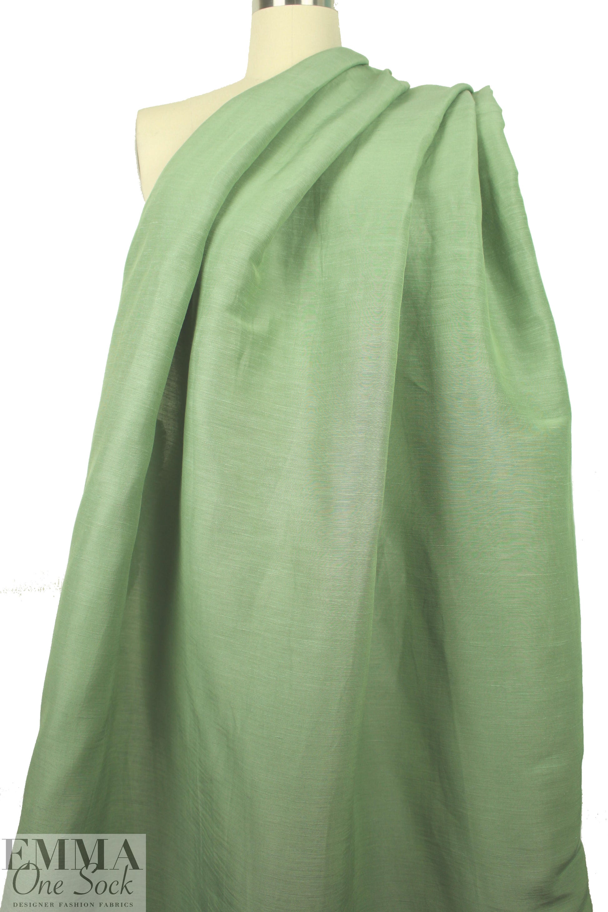 organic hemp/silk 'shanutung' woven - green tea
