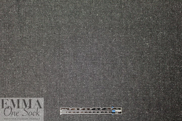 NY designer silk suiting - black/white herringbone