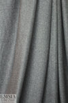 NY designer silk suiting - black/white herringbone