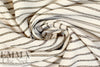designer herringbone stripe yarn-dye woven - cream/sand 1 yard