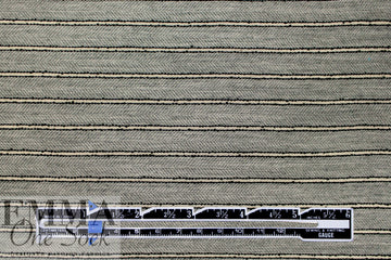 designer herringbone stripe yarn-dye woven - pewter/silver 2.25 yd