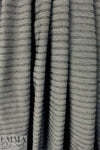 designer herringbone stripe yarn-dye woven - pewter/silver 2.25 yd