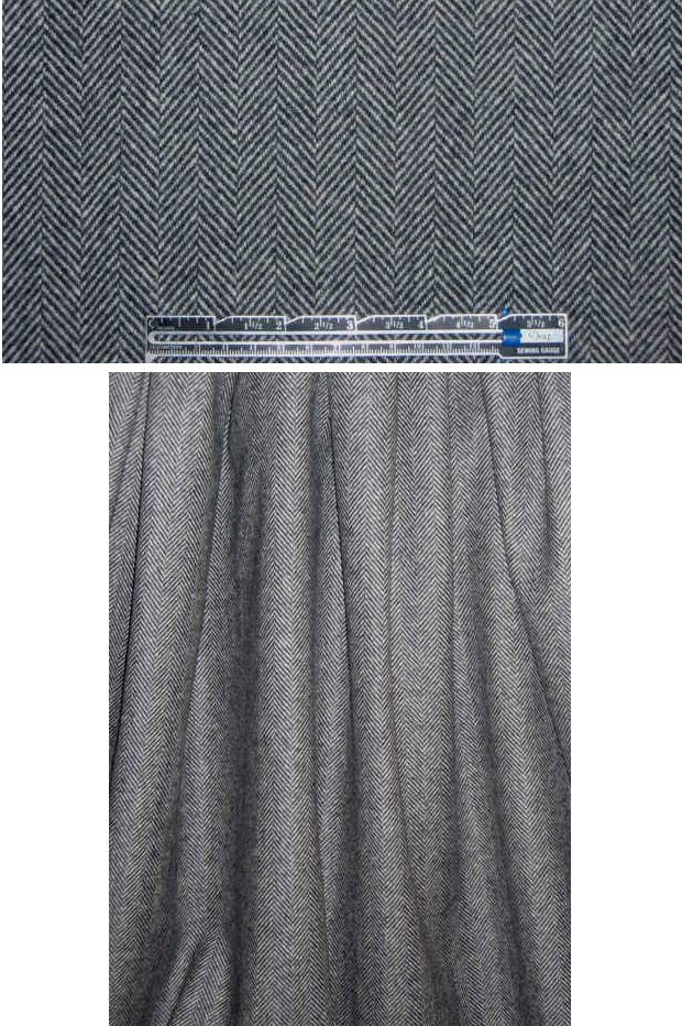 Italian wool/cashmere herringbone - midn./white