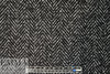 Italian black/white wool/cashmere herringbone coating