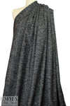 Italian black/white wool/cashmere herringbone coating