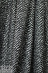 Italian black/white wool/cashmere herringbone coating