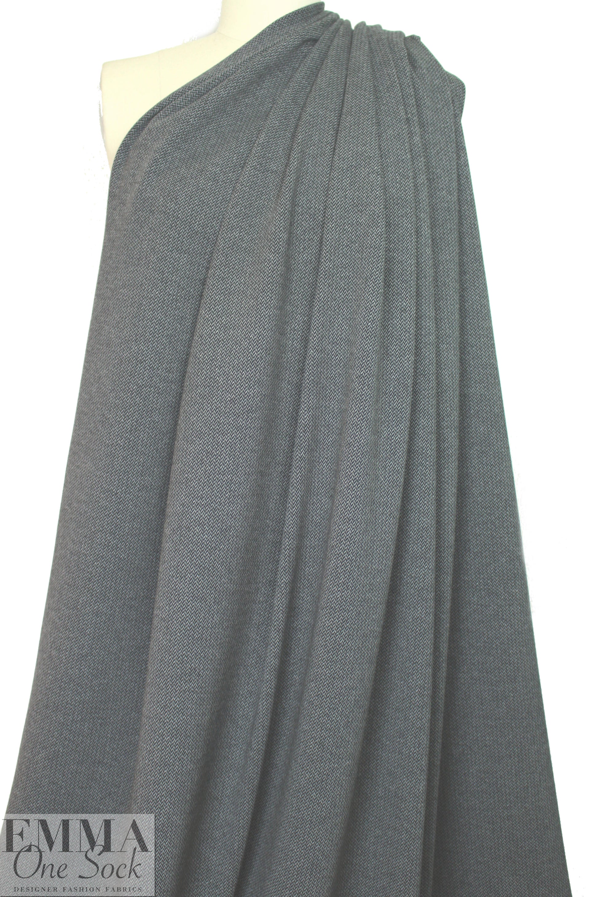 Sp1endid mini-herringbone doubleknit - black/gray