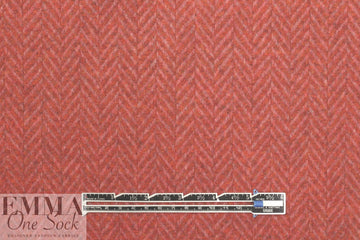 Italian wool herringbone woven - rustic rouge