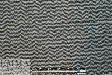 NY designer herringbone doubleknit - black/white