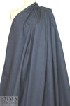 Italian cotton herringbone stretch woven - navy