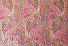 hi twist polysilk chiffon - pink/aqua paisley