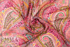 hi twist polysilk chiffon - pink/aqua paisley