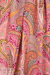 hi twist polysilk chiffon - pink/aqua paisley