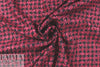 NY designer houndstooth check woven - midnight/pink 1.75 yds