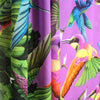 Italian 'hummingbird getaway' viscose chiffon panel