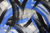 Mi11y cobalt/black/white viscose 'matte hybrid'
