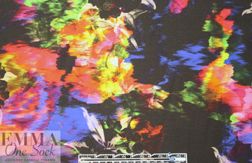 Mi11y abstracted flowers viscose 'matte hybrid'