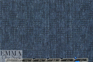 Japanese yarn-dye indigo checker weave cotton