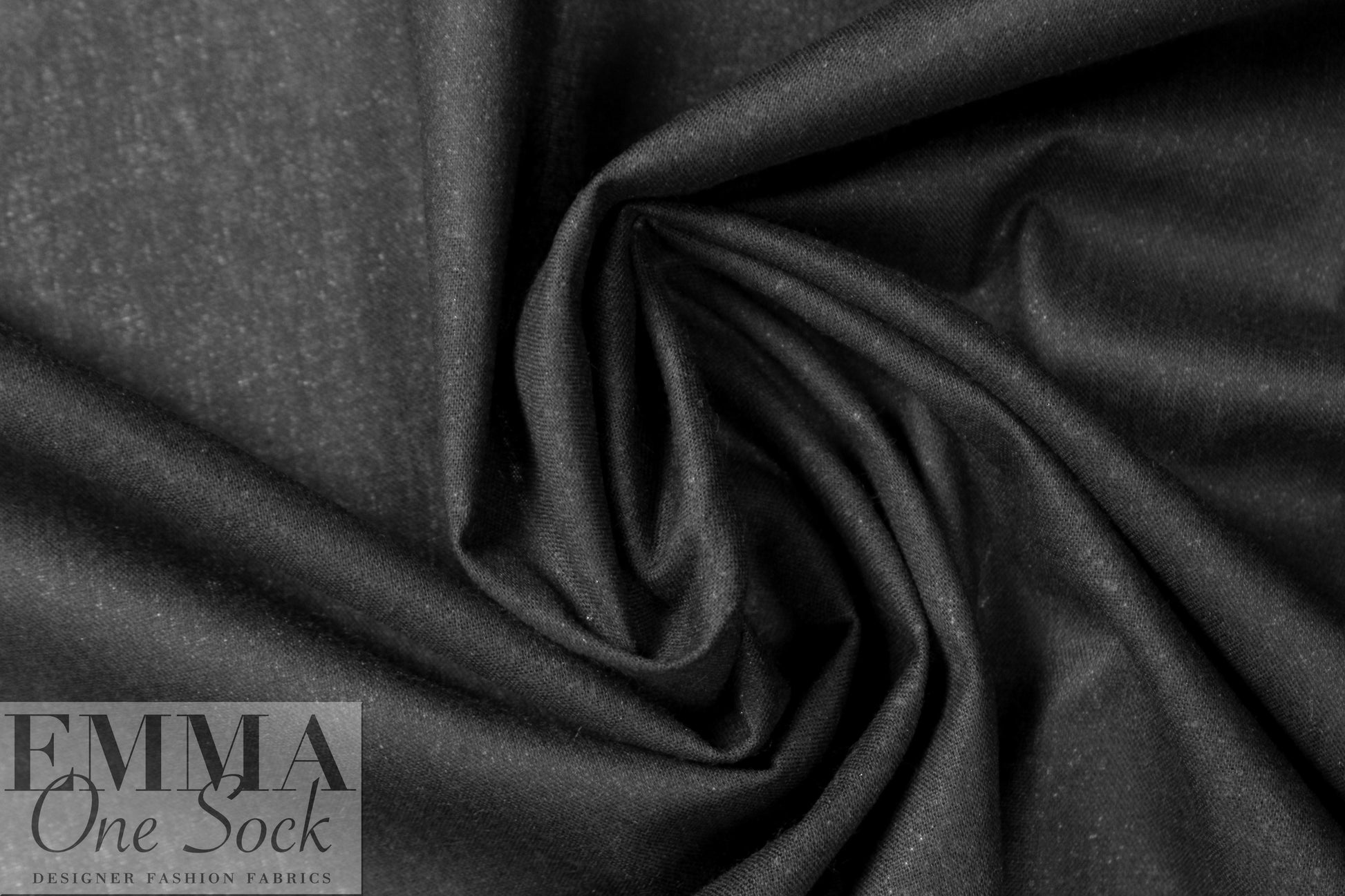 lightweight cotton woven fusible interfacing - black 1.25 yds