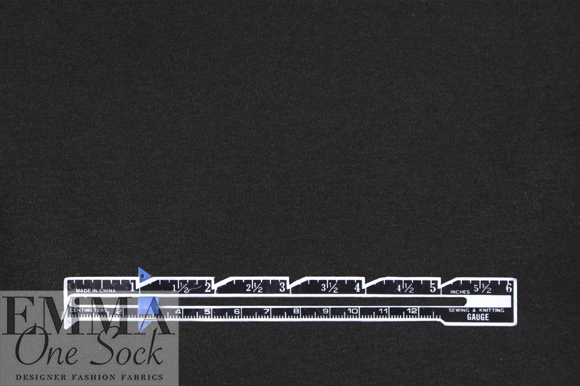 black supima cotton interlock knit, 215 GSM 1.75 yd