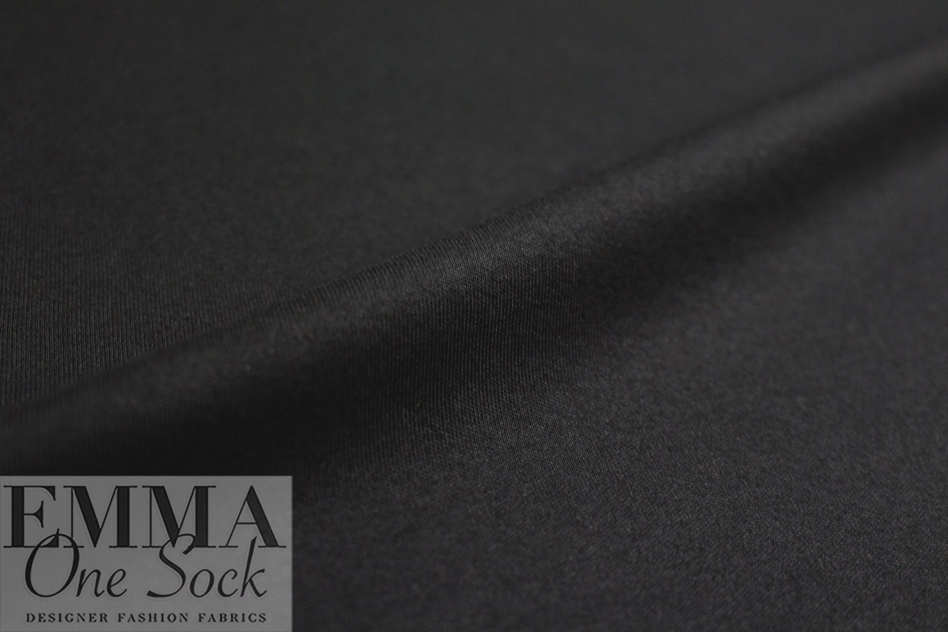 black supima cotton interlock knit, 215 GSM 1.75 yd