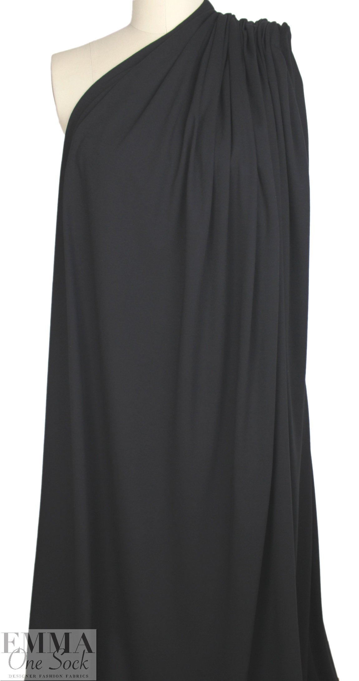 black supima cotton interlock knit, 215 GSM 1.75 yd