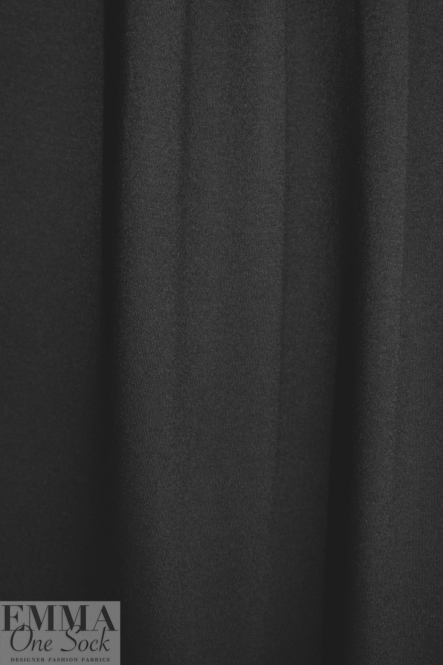 black supima cotton interlock knit, 215 GSM 1.75 yd