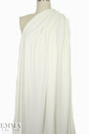 bamboo/org. cotton interlock knit - natural white .625 yds