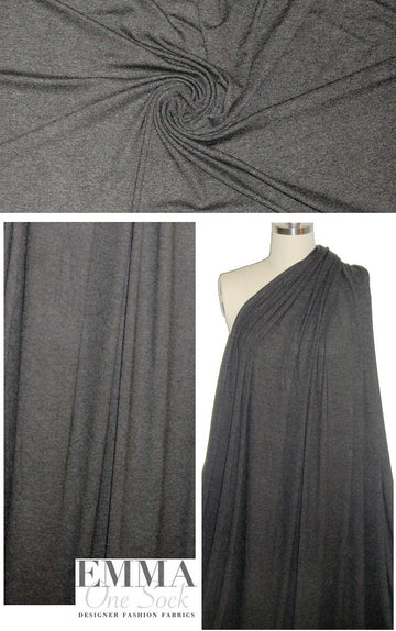 USA viscose/lycra interlock knit - charcoal