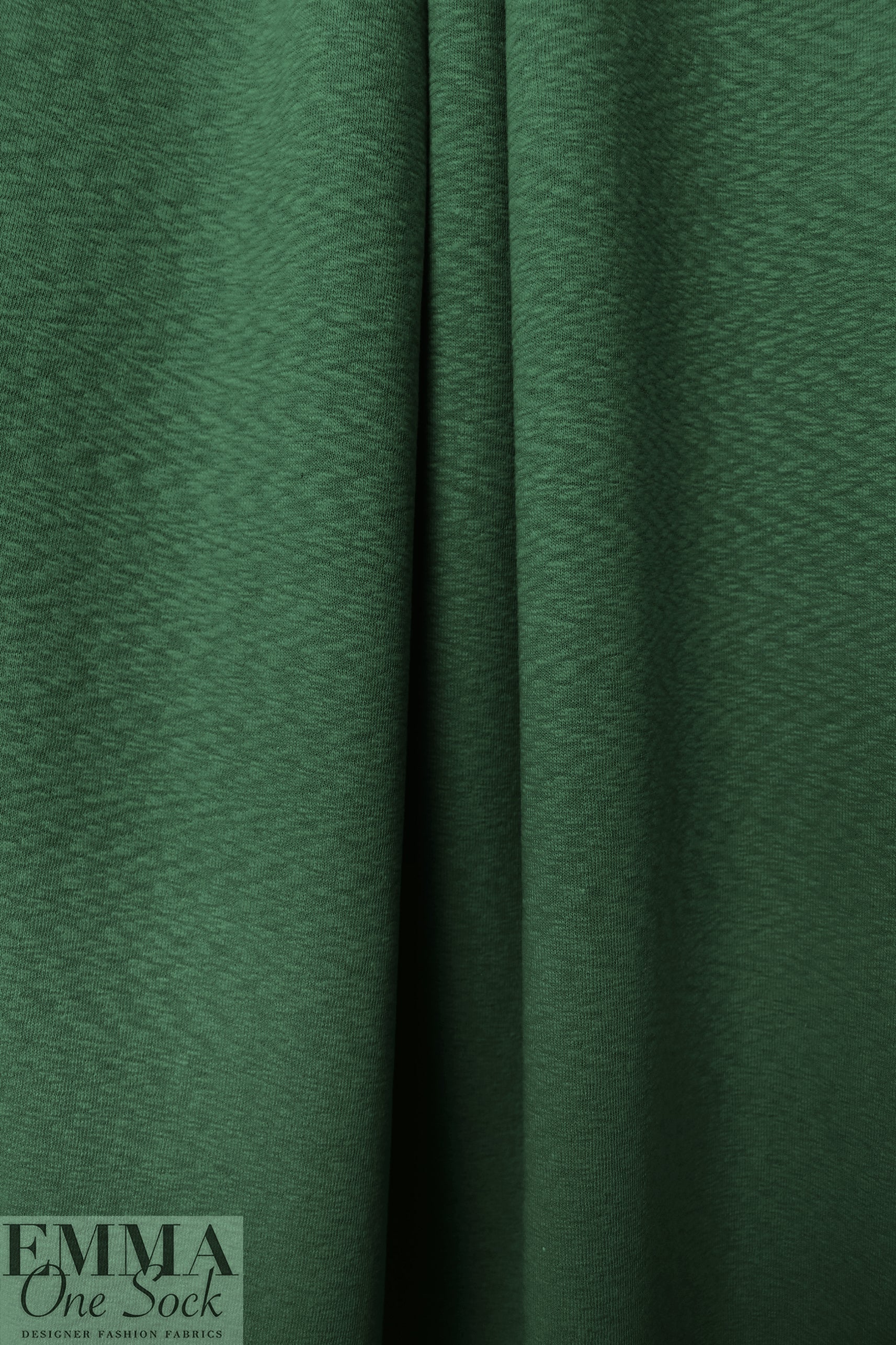 organic cotton GOTS 'flame' interlock' knit - pine 1.25 yds
