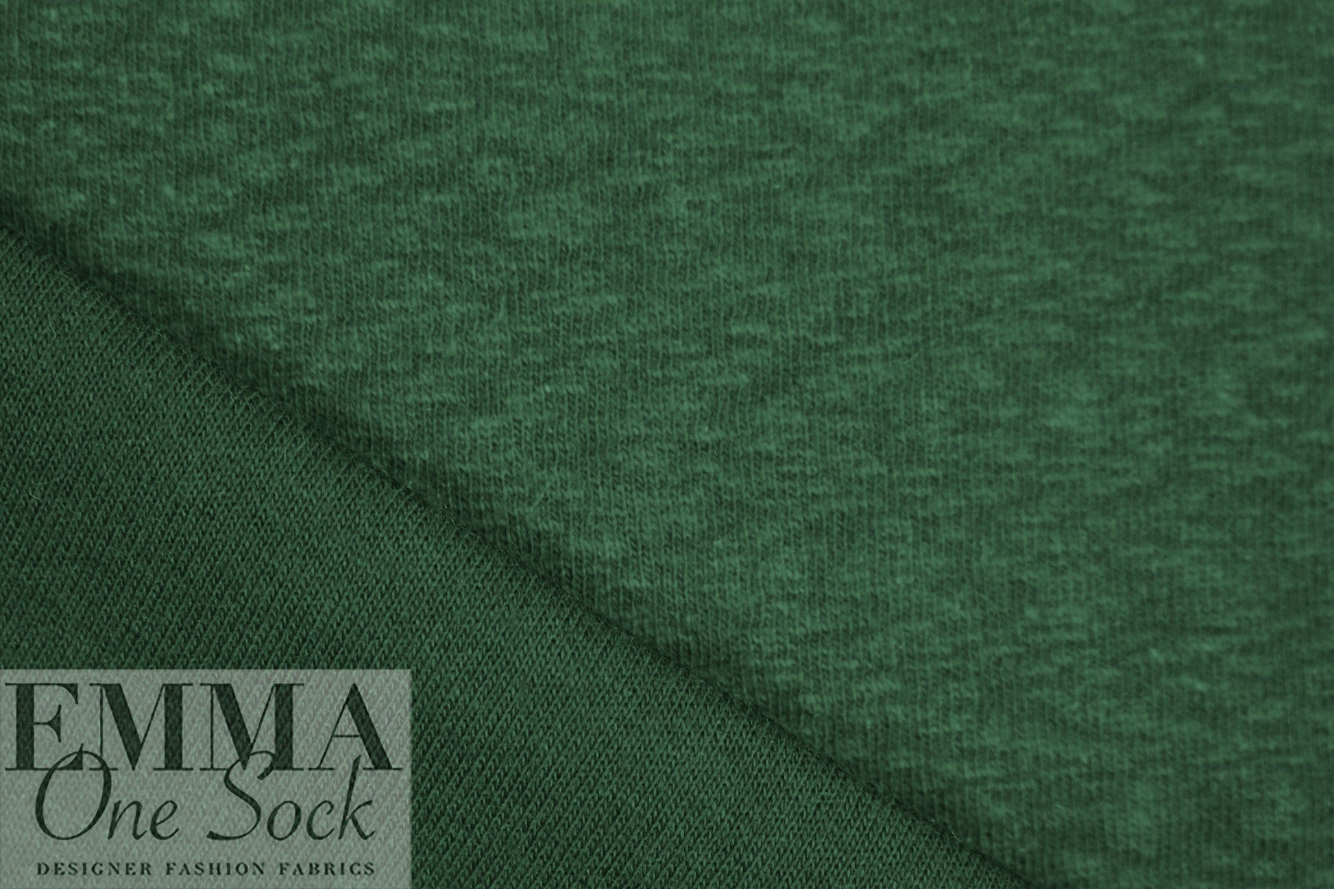organic cotton GOTS 'flame' interlock' knit - pine 1.5 yd