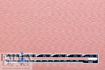 organic cotton GOTS 'flame' interlock' knit - peachy pink 1.5 yd