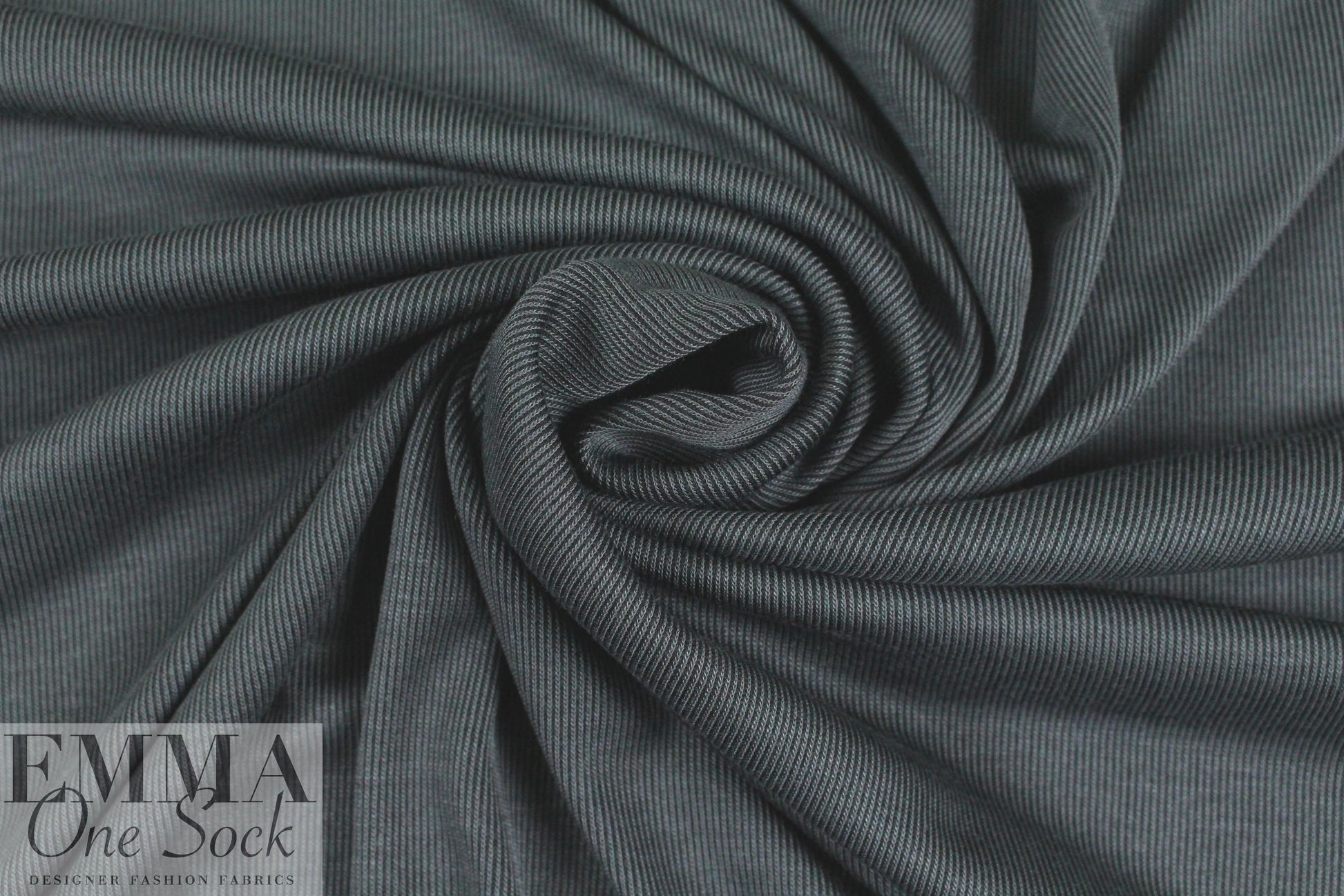 micro-modal interlock rib featherweight knit - steel 1.375 yds