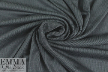 micro-modal interlock rib featherweight knit - steel 1 yard