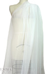 sheer nylon mesh, no stretch - white .75 yds
