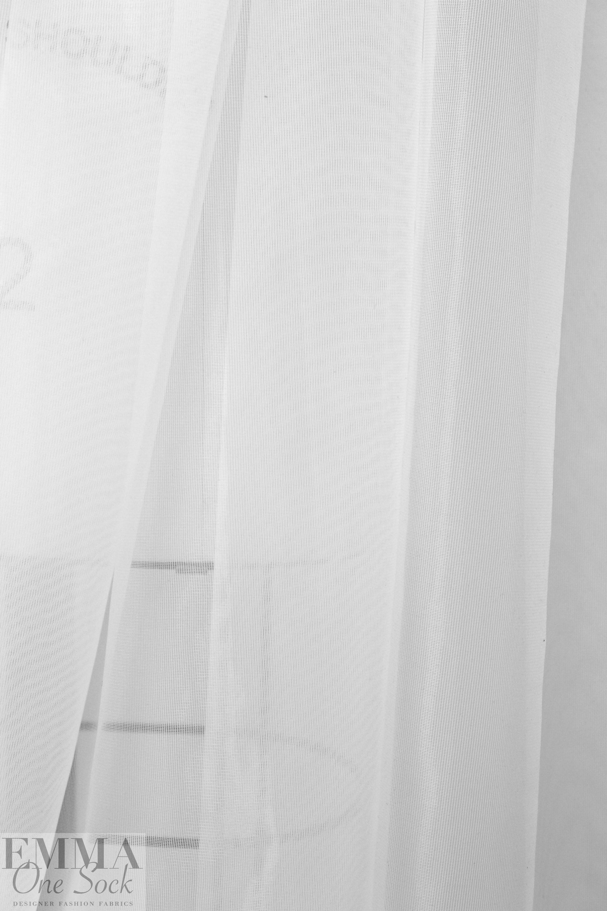 sheer nylon mesh, no stretch - white 1.75 yds