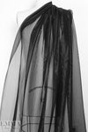 sheer nylon mesh, no stretch - black 1.5 yd
