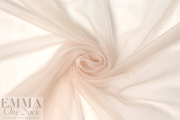 sheer nylon mesh, no stretch - light blush