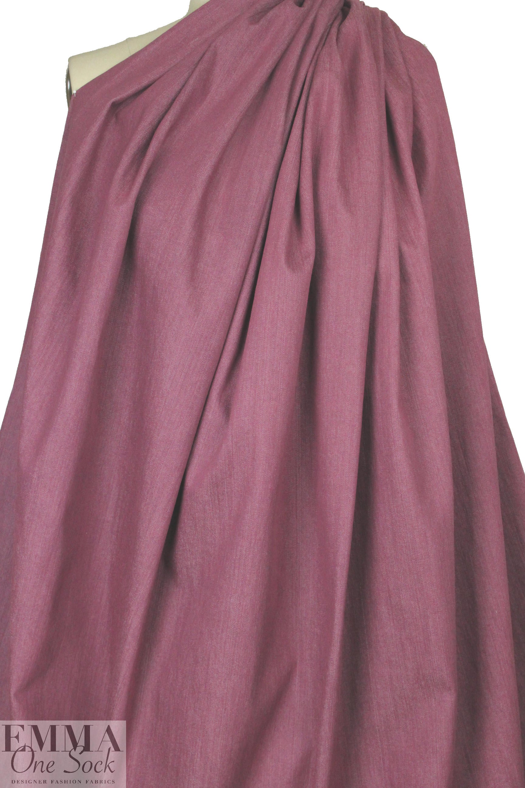 Italian stretch denim - heather rose 1.125 yds