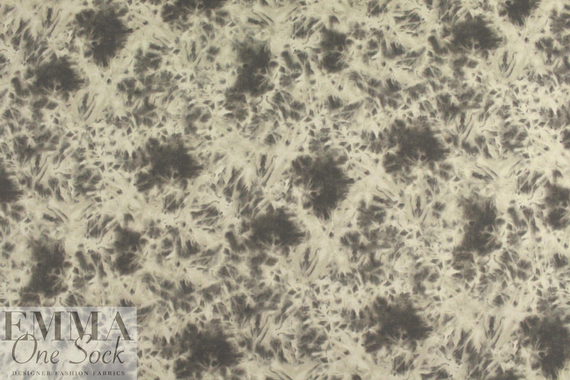 Italian tie dye printed stretch denim - smoke