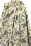 Italian tie dye printed stretch denim - smoke 1.875 yd