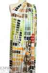 Italian digital viscose knit - color story, earth/spice