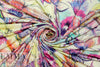 Italian digital viscose knit - crayon flowers