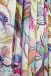 Italian digital viscose knit - crayon flowers 1.5 yds